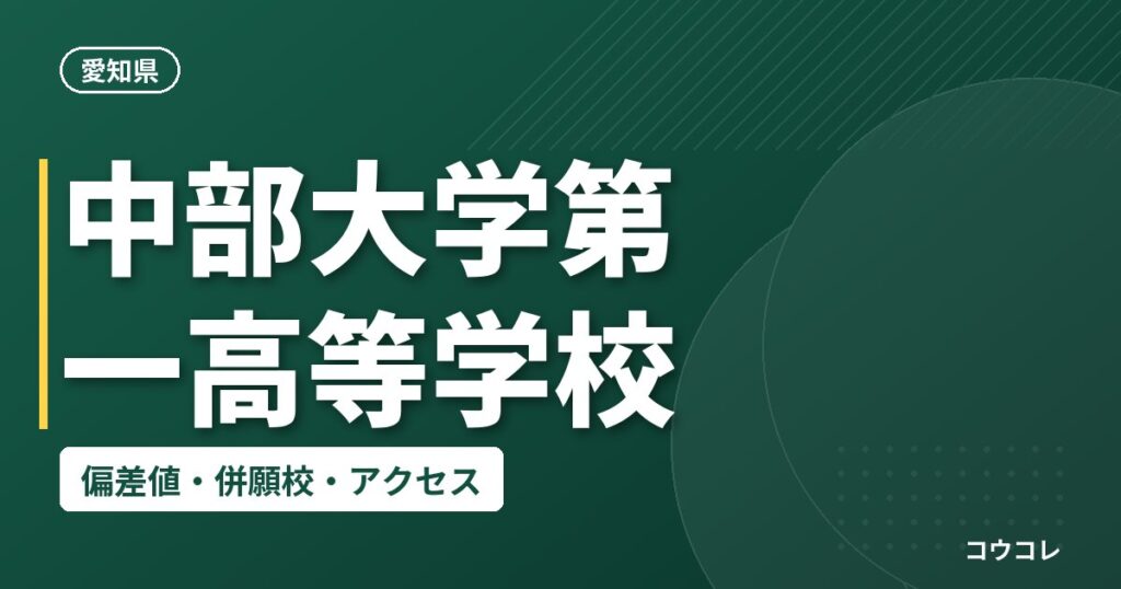 中部大学第一高等学校の偏差値・併願校・アクセス